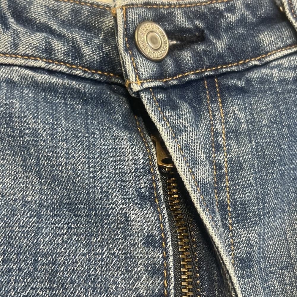 Abercrombie & Fitch The Mom High‎ Rise Tapered Destroy Cropped Jeans Size 29 - Picture 5 of 14
